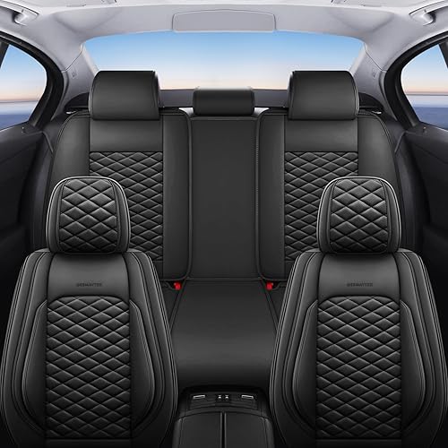 Miniatura 2 de Juego completo de fundas de asiento de automóvil, fundas universales de cuero para asientos de automóvil, protector de asiento de automóvil