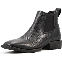 SUREWAY Western Cowboy Boots for Men,Square Toe Casual/Work/Chukka Boots, Ankle Length Classic Comfort Oxford Style Footwear