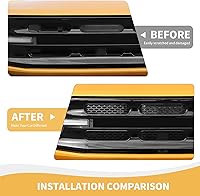 Vista 6 de Para insertos de parrilla de malla Bronco, 6 piezas de cubierta protectora de rejilla frontal con clip compatible con accesorios exteriores Ford