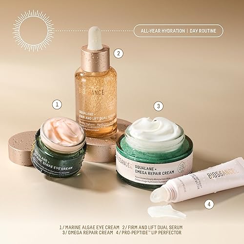 Miniatura 8 de Biossance Squalane + Firm & Lift Dual Serum - Suero facial para piel madura - Levanta e hidrata - Reduce las arrugas - Ácido hialurónico, escualano,