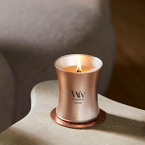 Vista 36 de WoodWick - Vela mediana de reloj de arena, aroma Fireside, cera de mezcla de soja prémium, se agrieta mientras se quema, perfecta para regalo, 9.7