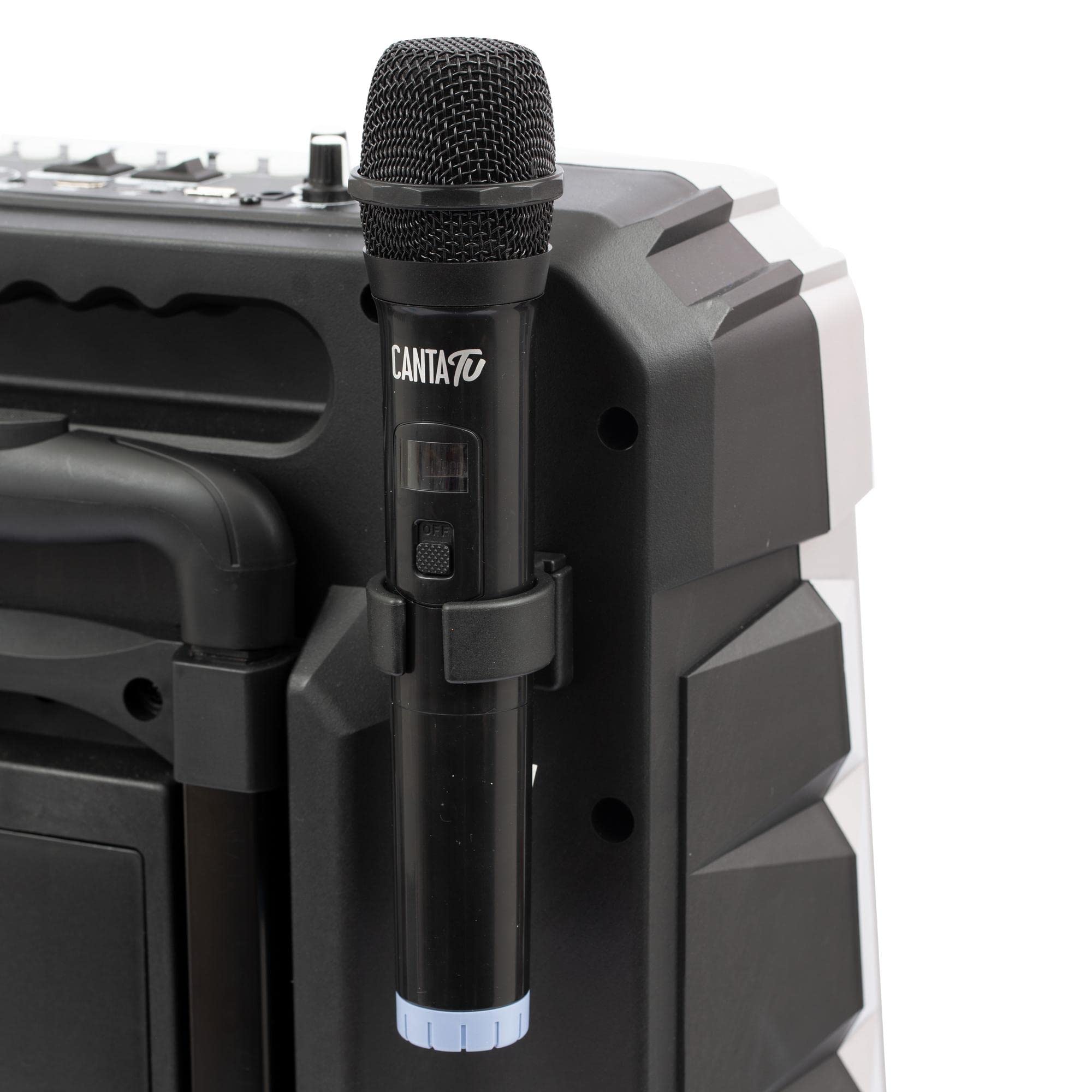 Canta Tu Karaoke Professionale Completo, Sistema Audio-Video Portatile con Microfono con Effetto Eco e Regolazione Volume, Touch Screen 14", Wi-Fi, Cassa 40W RMS, 4 Ore di Carica, 2 Frequenze Radio