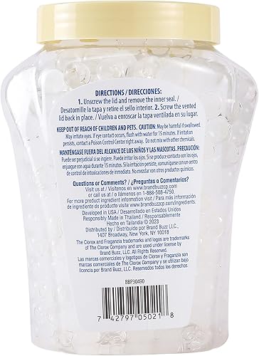 Miniatura 5 de Clorox Fraganzia - Ambientador con cuentas de cristal de nido de abeja de vainilla, tarro de 12 onzas, cuentas de ambientador de larga duración,