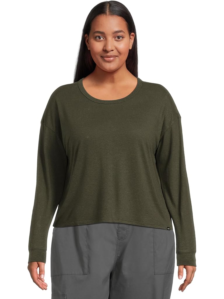 Brown Prana Cozy Up LS Crew