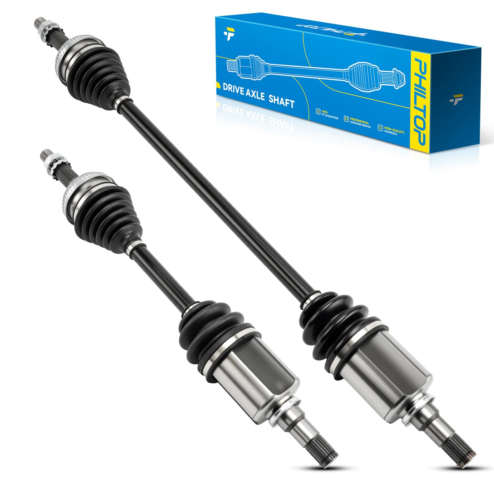 PHILTOP Front CV Axle Shaft Assembly for Toyota Corolla 1993-2002, Chevrolet Prizm 1998-2002, Geo Prizm 1993-1997, Toyota Celica 1990-1993, 66-5125 66-5126 CV Axle Shafts-image-47