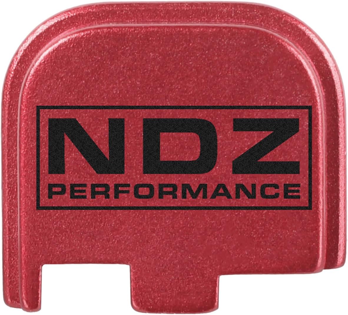 NDZ Performance Slide Cover Back Plate for Glock 43 43X 48 & PSA Dagger Micro – Aluminum Upgrade with Black Engraving Logo – Red