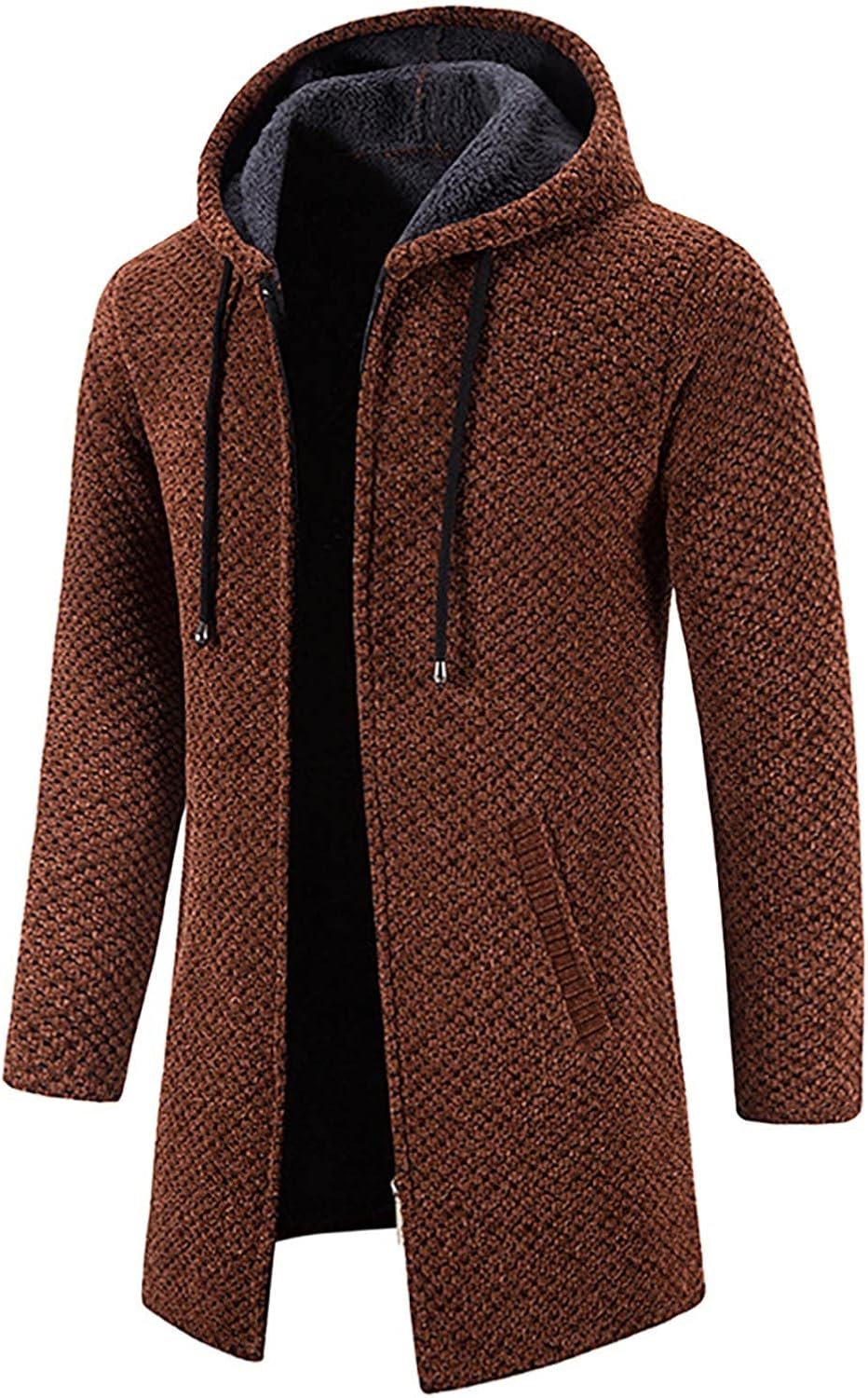 Ymosrh Mens Sweater Winter Men's Cashmere Thickened Medium and Long Sweaters Knitwear Men Holiday Sweater