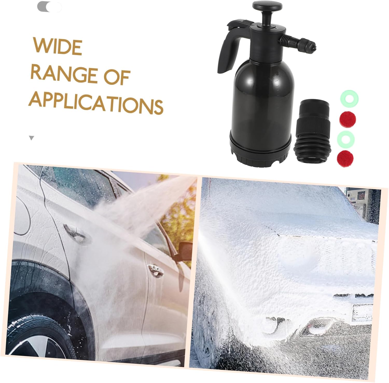 SOLUSTRE High Pressure Foam Spray Bottle Car Wash Detailing Mist Sprayer Hand Pump Foam Cleaner for Car Garden Watering Sprayer