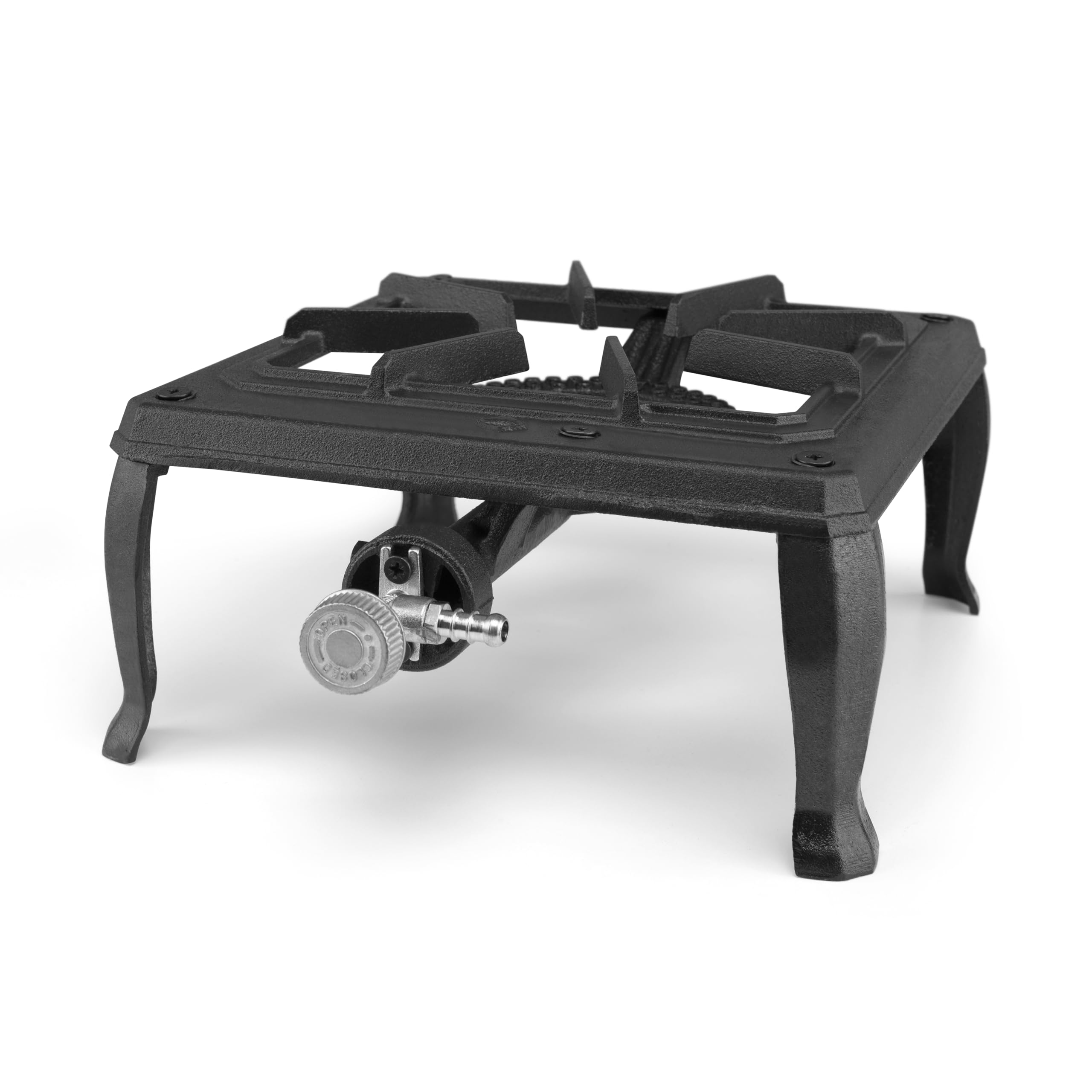 Orbegozo FO 6100 żeliwna kuchenka gazowa 3,5 kW do użytku na zewnątrz, palnik 12 cm, zużycie 254,3 g/h, kompatybilny z G30/G31, kategoria I3+, 26,5 x 14,5 x 35 cm