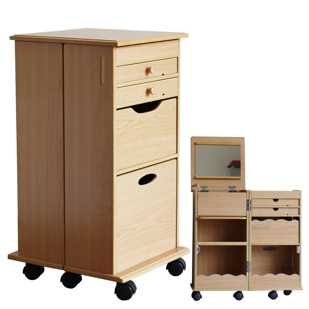 Amazon｜ドレッサー 新スタンドコスメワゴン SK-62 (優秀ナチュラル