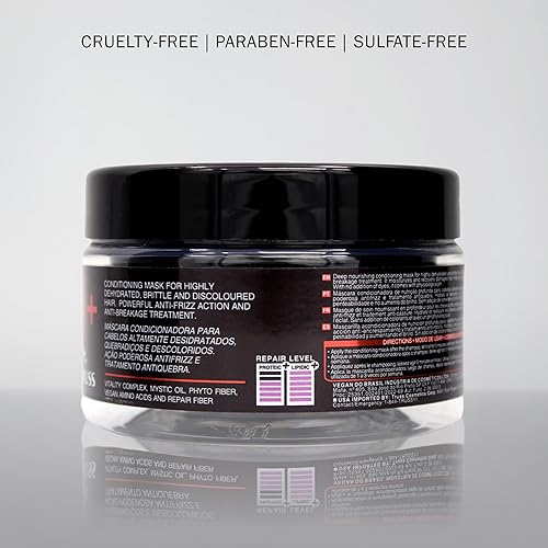 Miniatura 7 de TRUSS Deluxe Prime + Mascarilla para el cabello, antiencrespamiento, mascarilla hidratante para cabello quebradizo y decolorado, potente brillo y