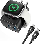 20W USB C Charger Block with 60W USB C Charging Cable, 3 in 1 PD Fast Charger for iWatch s11/10/9/8/7/SE/Ultra3/2/1 Series, for iPhone 17/16/15/14/13 Pro Max Series, for AirPods 4 /Pro and iPad. White