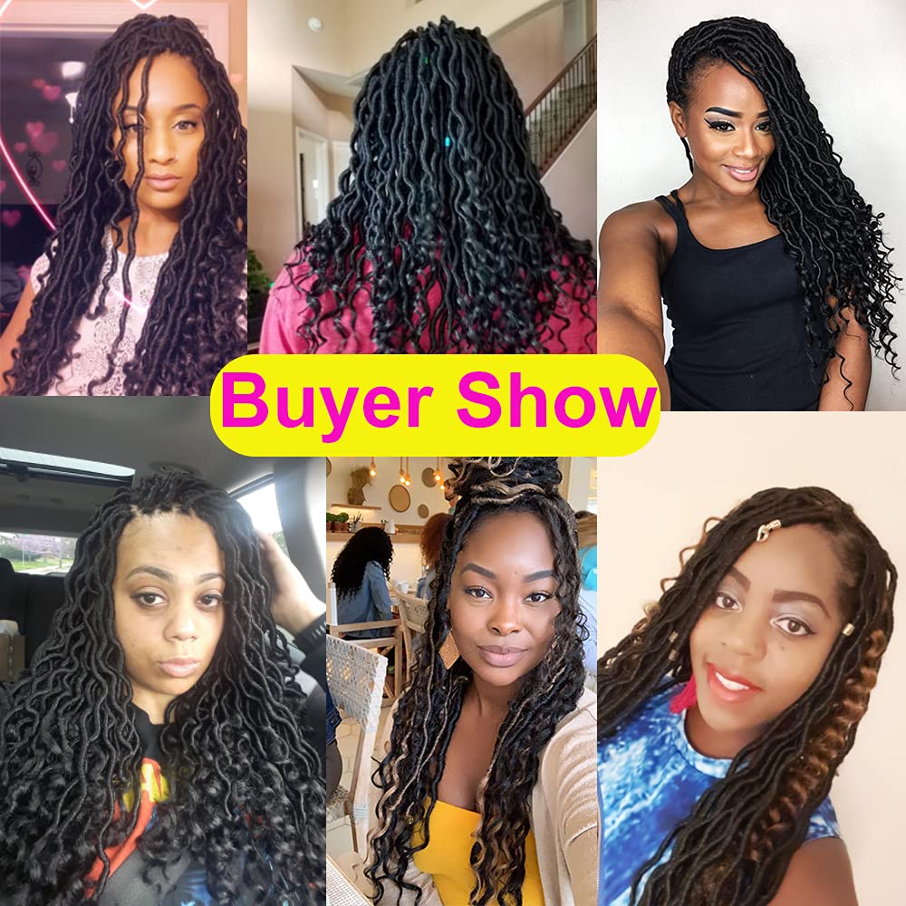 🔥 Crаzу Dеаlѕ 6Pcs/Lot Goddess Locs Crochet Hair 14 Inch Wavy Curly Faux Locs Crochet Braids Goddess Braids Crochet Hair Goddess Curly Faux Locs Crochet Hair Curly Braiding Hair with Culry End (14 6 Packs, #1B) Exсluѕіvе Dіѕсоunt 80% оƒƒеr 6Pcs/Lot Goddess Locs Crochet Hair 14 Inch Wavy Curly Faux Locs Crochet Braids Goddess Braids Crochet Hair Goddess Curly Faux Locs Crochet Hair Curly Braiding Hair with Culry End (14 6 Packs, #1B)
