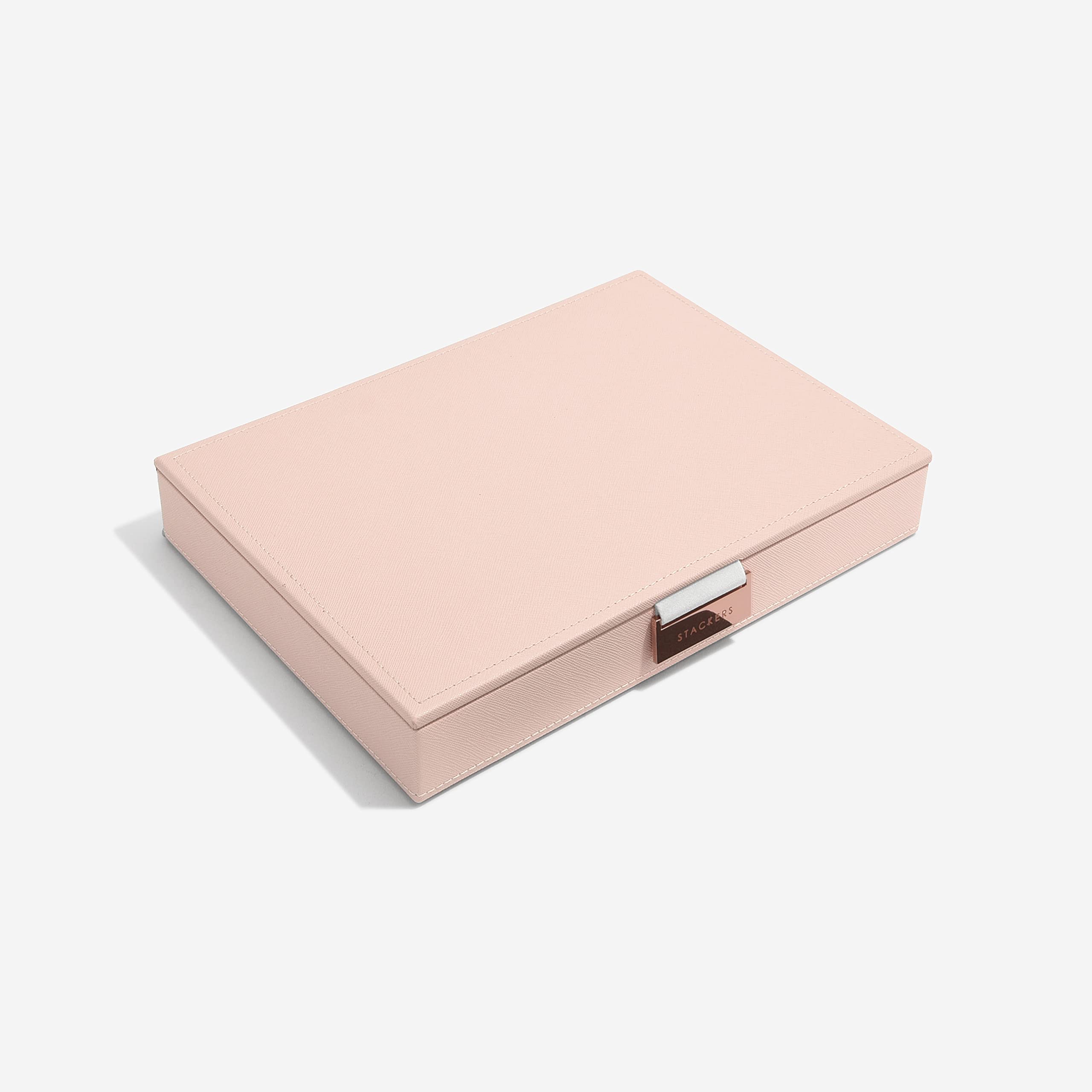 Stackers Portagioie Con Quarzo Rosa E Barra A T, Oro Rosa, 4 Bracci E 12 Ganci Per Collane E Bracciali, 25x13.5x8.5 Cm
