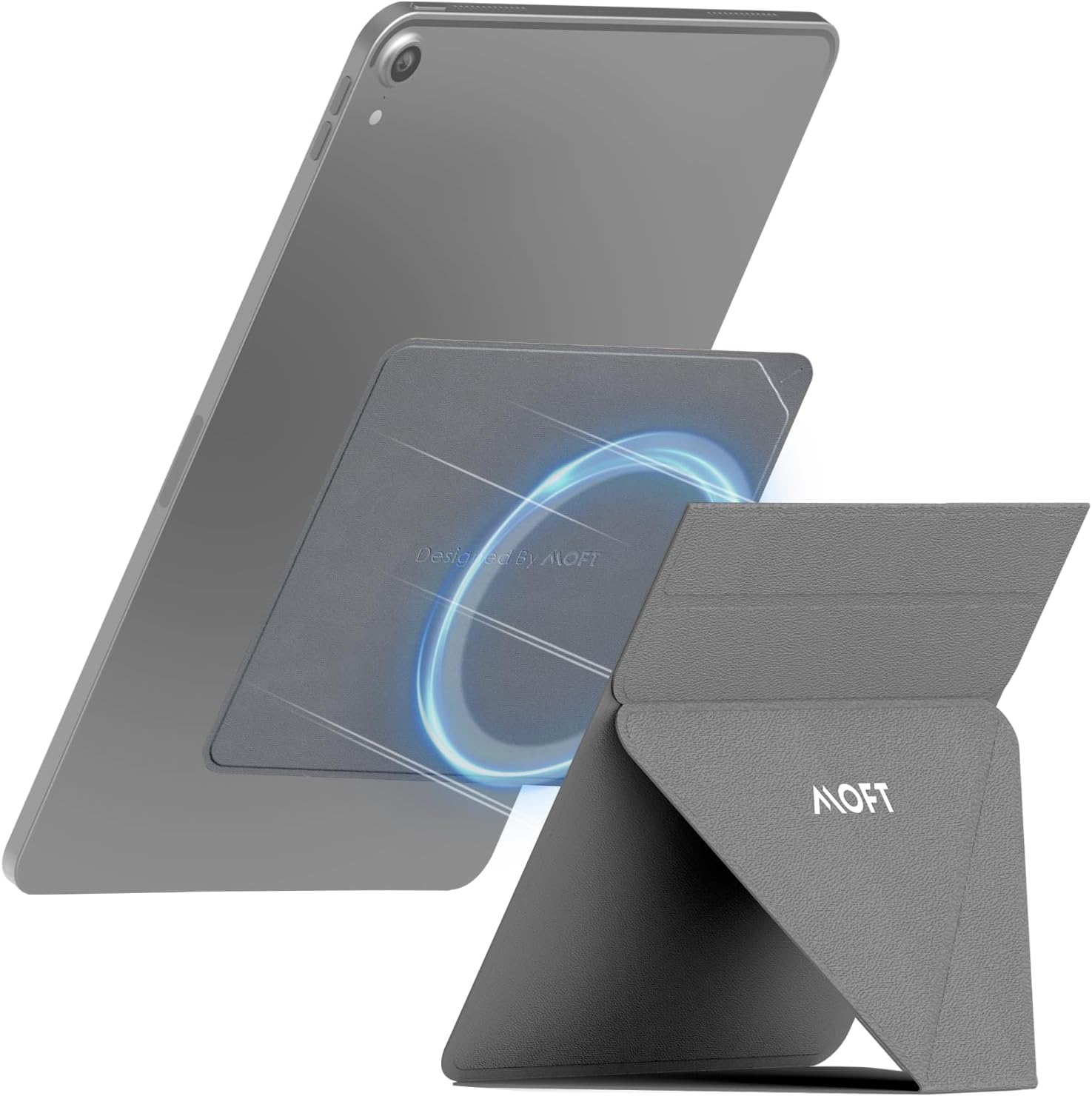 MOFT Snap Tablet Stand, Compatible for iPad mini 6/5/4/3/2/1 and 7.9"-9.7" Tablets,Adjustable, Foldable, Portable, Swith-Friendly with The Magic Keyboard and More, Cool Gray