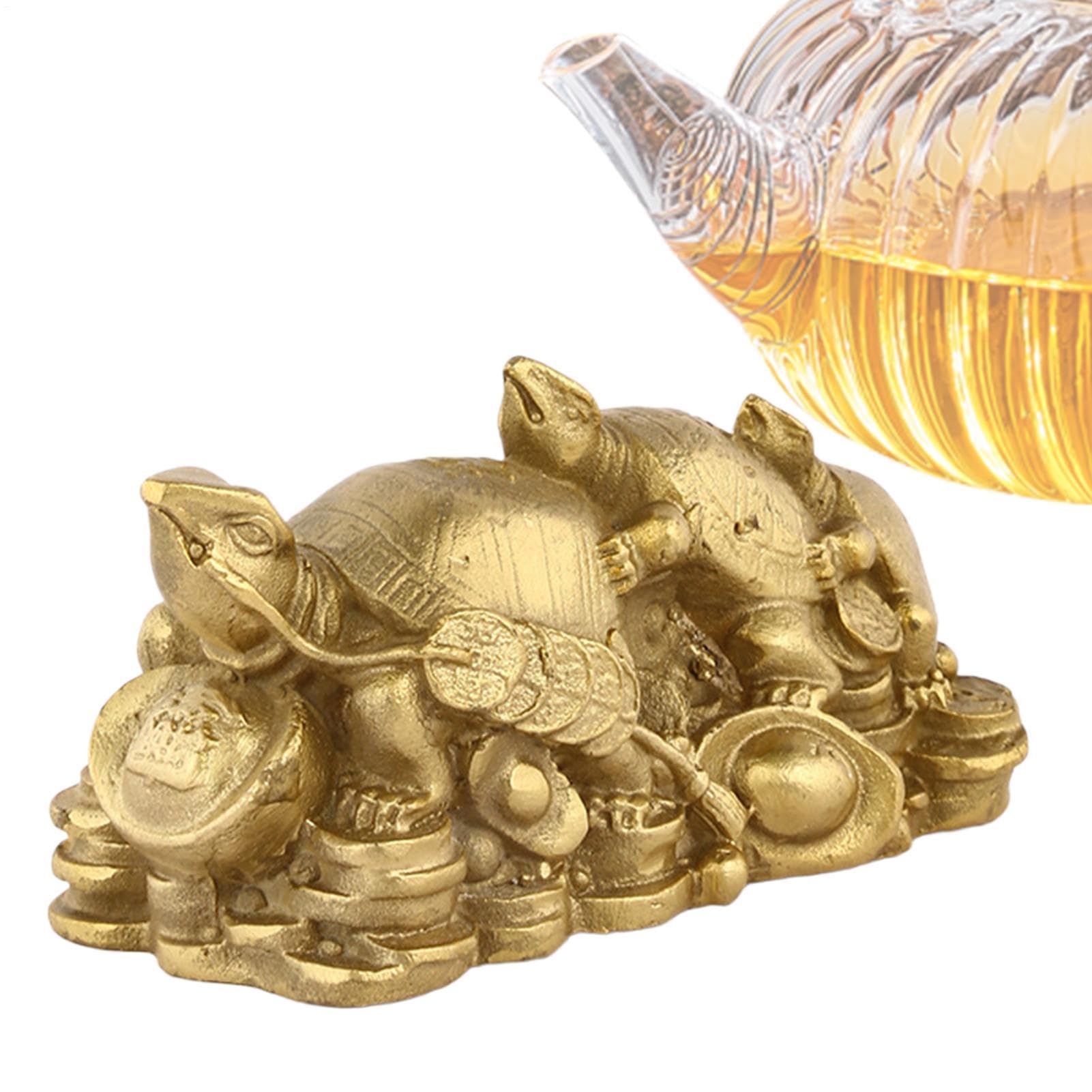 Statue de tortue aux finitions soignées pour vitrine de collection