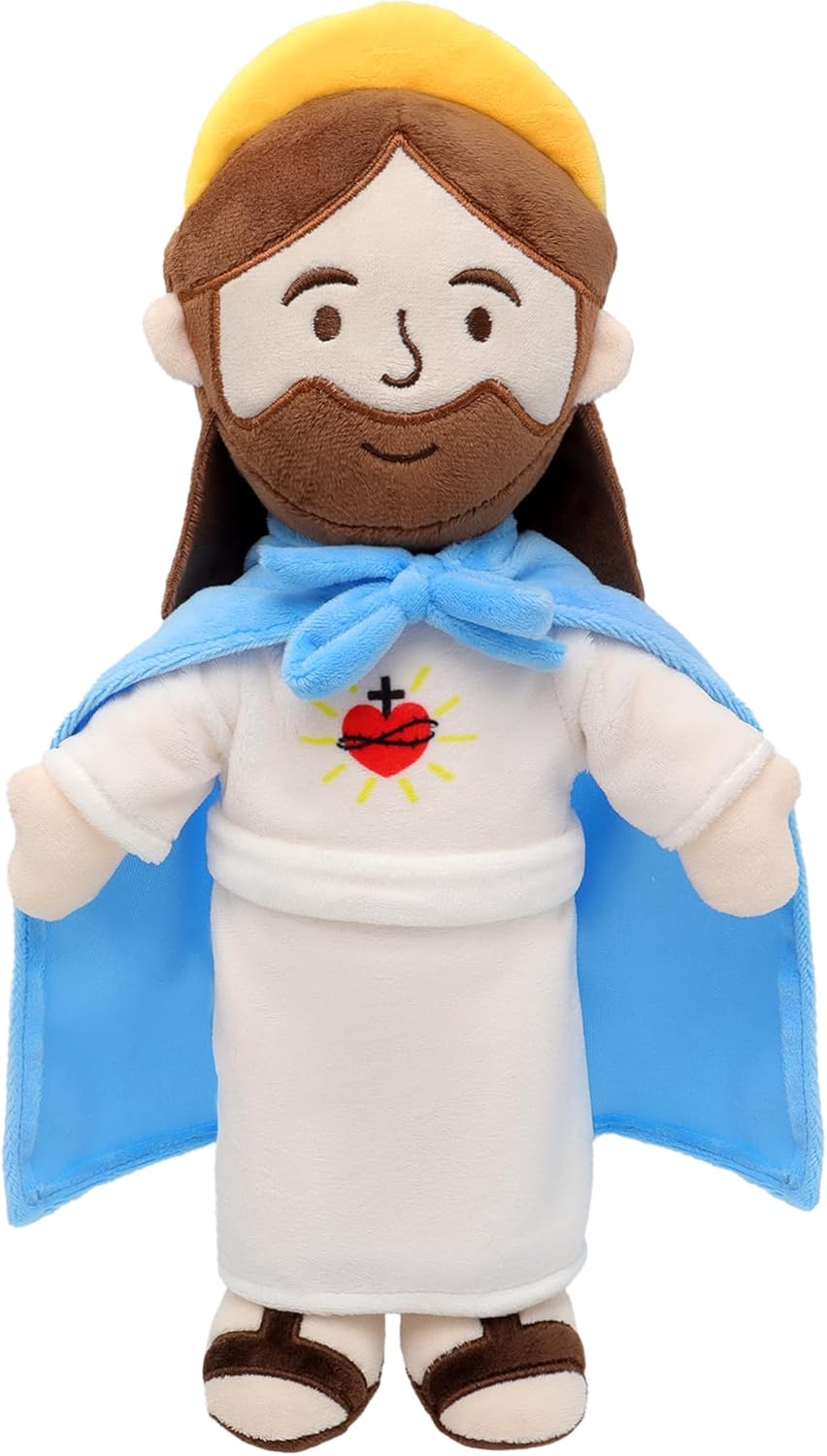Yelakey Jesus Plush Jesus Stuffed Doll Religious Plushie Toy for Kids Christmas Easter 13"