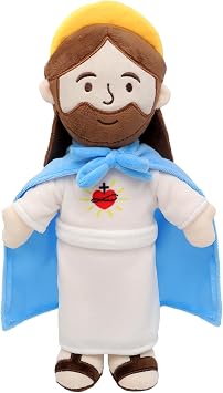 Yelakey Jesus Plush Jesus Stuffed Doll Religious Plushie Toy for Kids Christmas Easter 13"