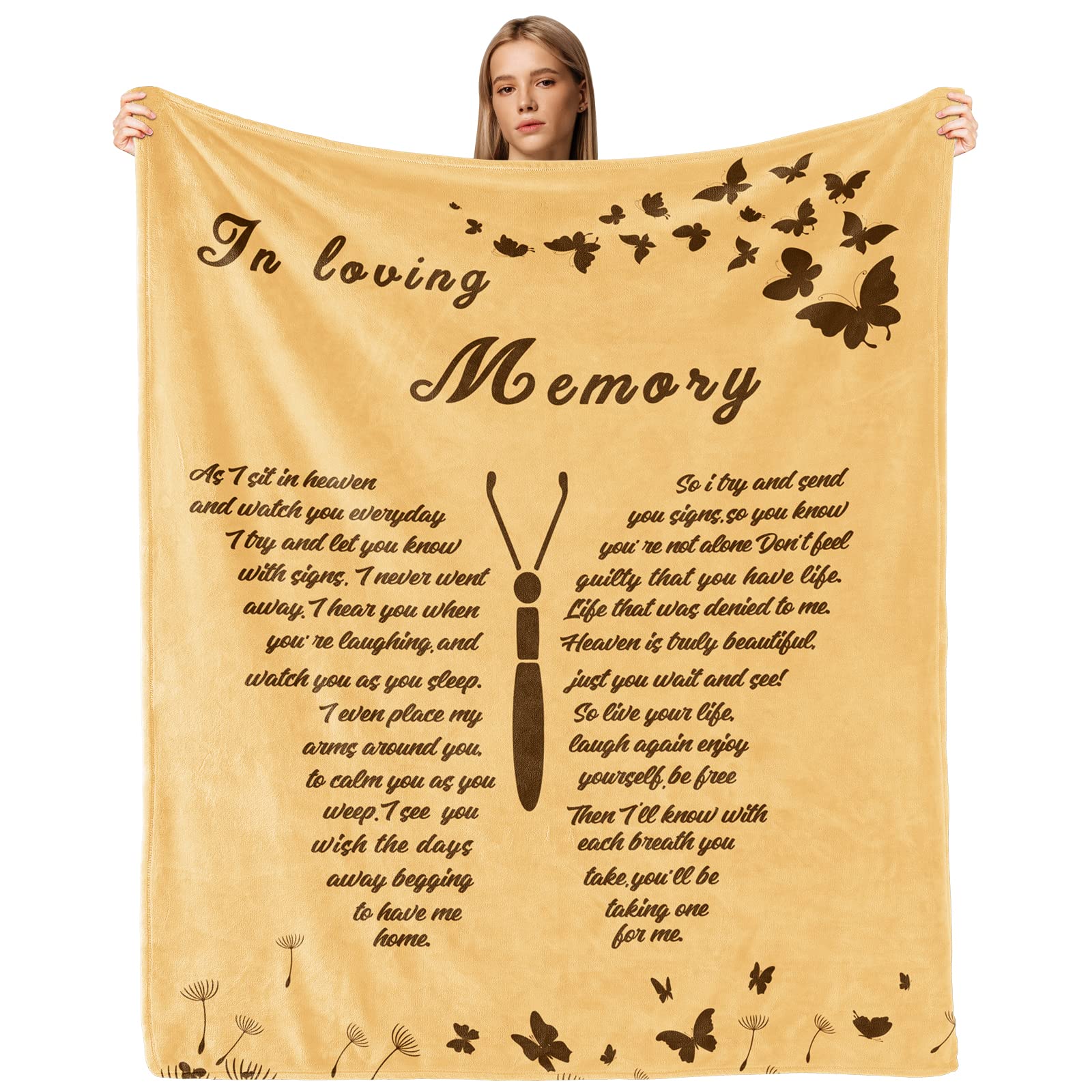 Sympathy Blanket in Loving Memory Gifts Memorial Gifts for Bereavement