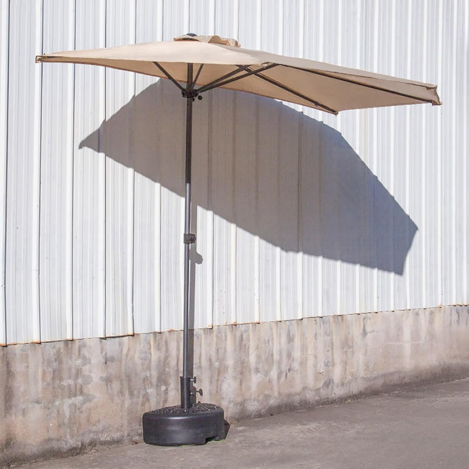 Parasol Half Round,Outdoor Umbrella,Rectangular Patio Umbrella for Market, Terrace, Beach, Outdoor Restaurant(without base)(Green,250x130CM)