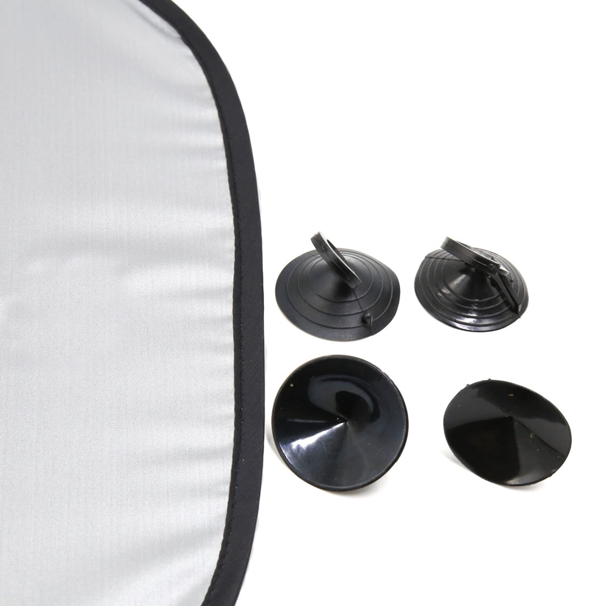 100x50x2 Cm 2 Articles Pare-Soleil De Lunette Arrière Tissu En Argent