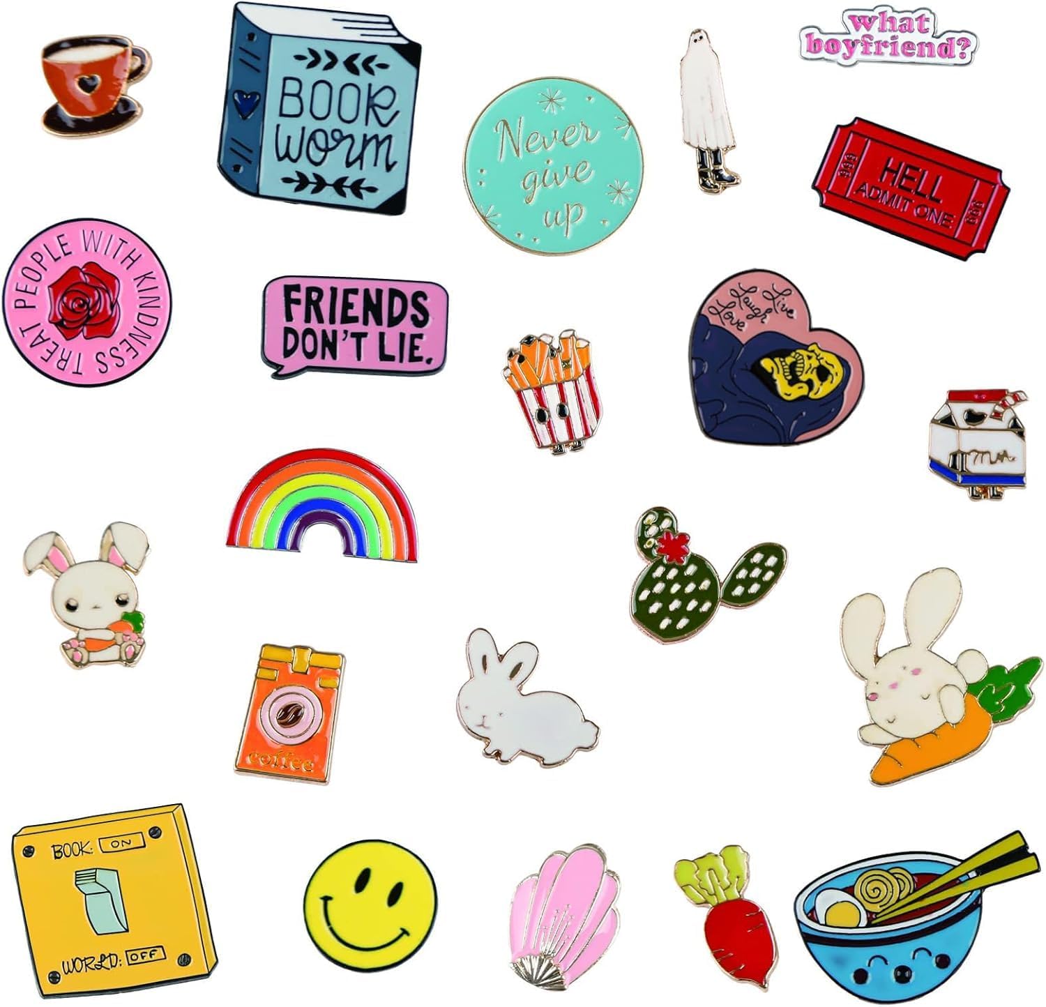 Mixed Enamel Lapel Brooch Pin Set Decoration for Backpack, Hat and Jacket | Birthday Christma Holiday Gift for Friends, Children, Families (Mystery Style)