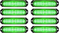 Vista 16 de ASPL 8 luces estroboscópicas intermitentes de montaje en superficie ultra delgadas de 12 LED para camión, automóvil, vehículo, LED, mini rejilla