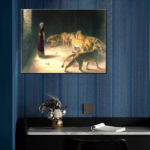 Miniatura 2 de Daniel Answer To The King In The Lions Den por Briton Riviere - Pintura vintage en lienzo impresiones artísticas para pared, pósteres e impresiones