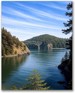 VETEB Paint by Numbers Kit for Adults Beginner Pass Sunny Day Puget Sound seattles DIY Canvas Paint by Numbers Acrylic Oil Painting for Home Wall Decor Gifts 16x20 Inch
