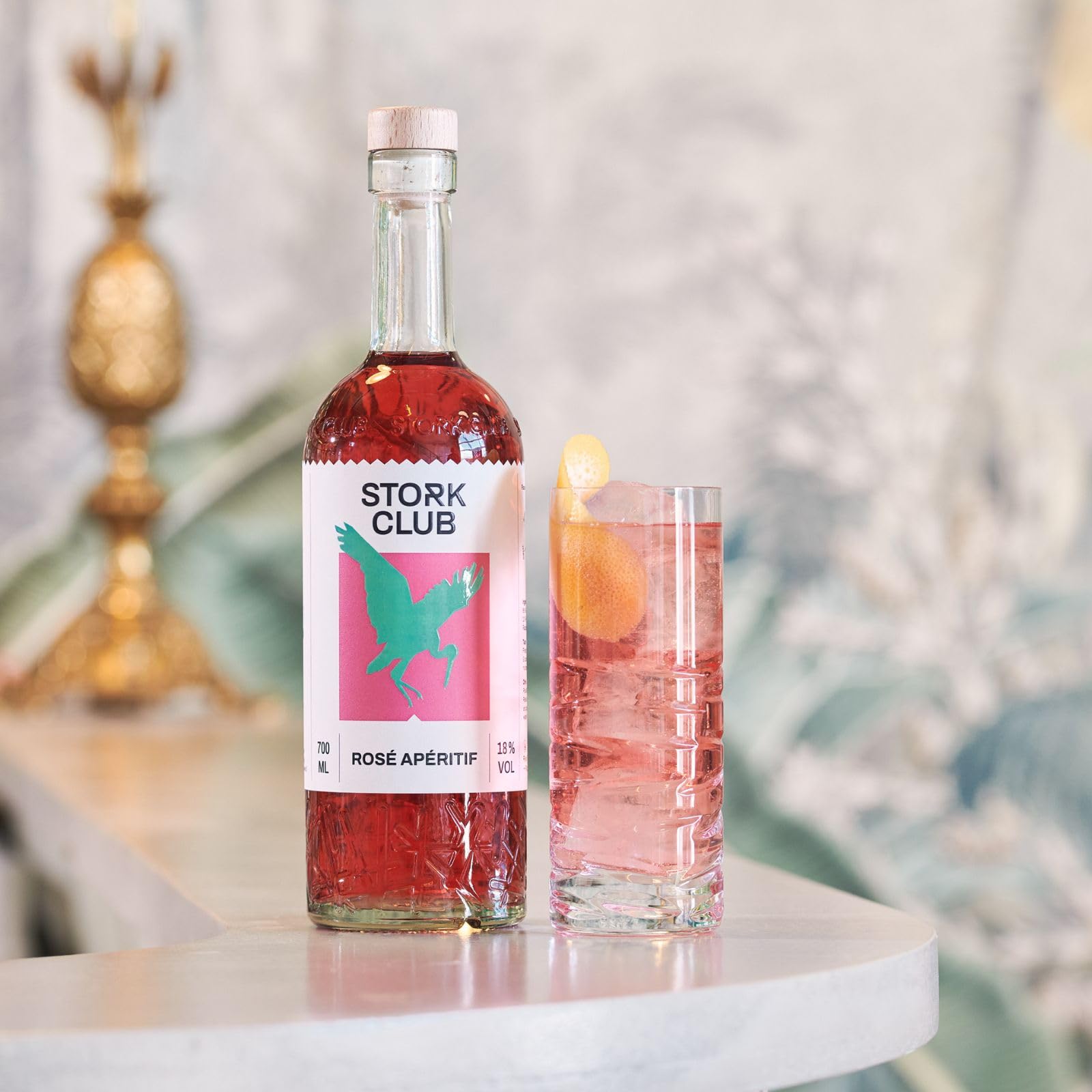 STORK CLUB Rosé Apéritif (1 x 0,7 l) – Außergewöhnlicher Roséwein-Aperitif mit 18% vol.