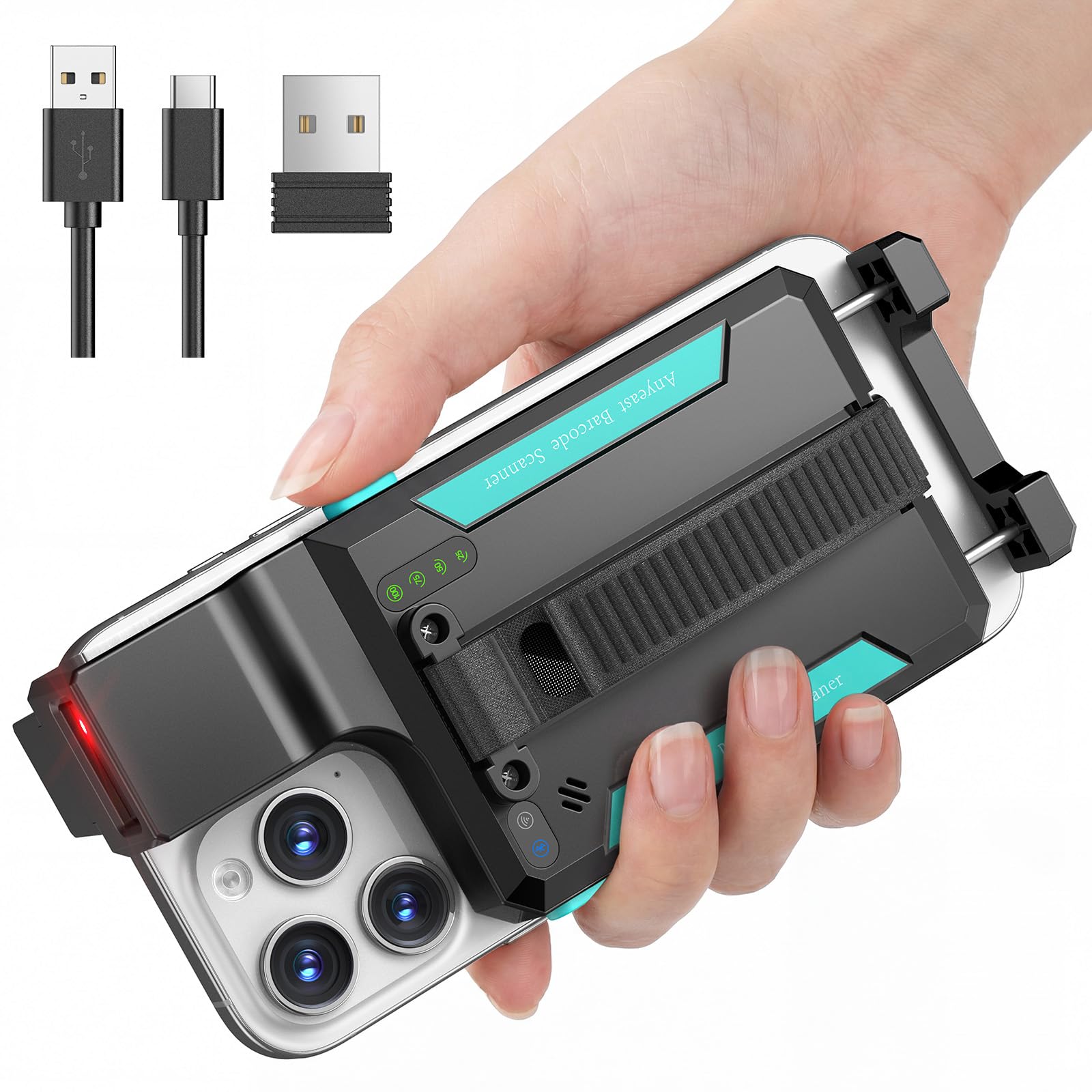 Scanner de codes-barres Bluetooth sans fil : scanners 2D 1D portable, USB d'inventaire filaire et lecteur de codes-barres QR 2,4 G compatible avec UPC ISBN PDF417 Data Matrix pour bibliothèque