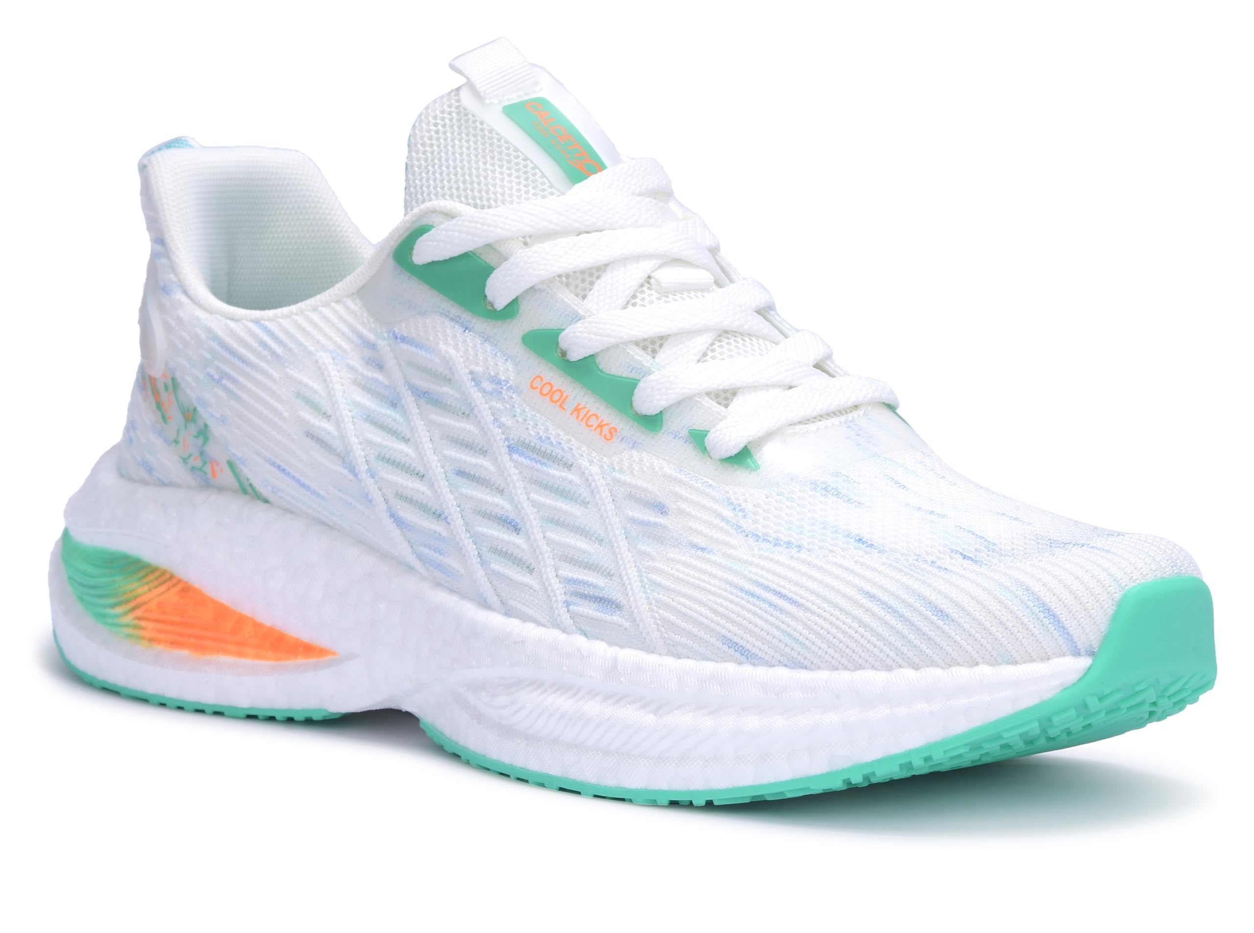 calcetto Mens CLT-1008 White Sea Green Sports Shoes | Comfortable & Breathable with Foam Insole | Slip-Resistant Lace-Up Footwear (B0CNLV8LNY) Amazon Price History, Amazon Price Tracker