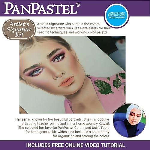 Miniatura 4 de PanPastel 30088 Haneen - Kit de retrato de 10 colores con herramientas y paleta de Sofft