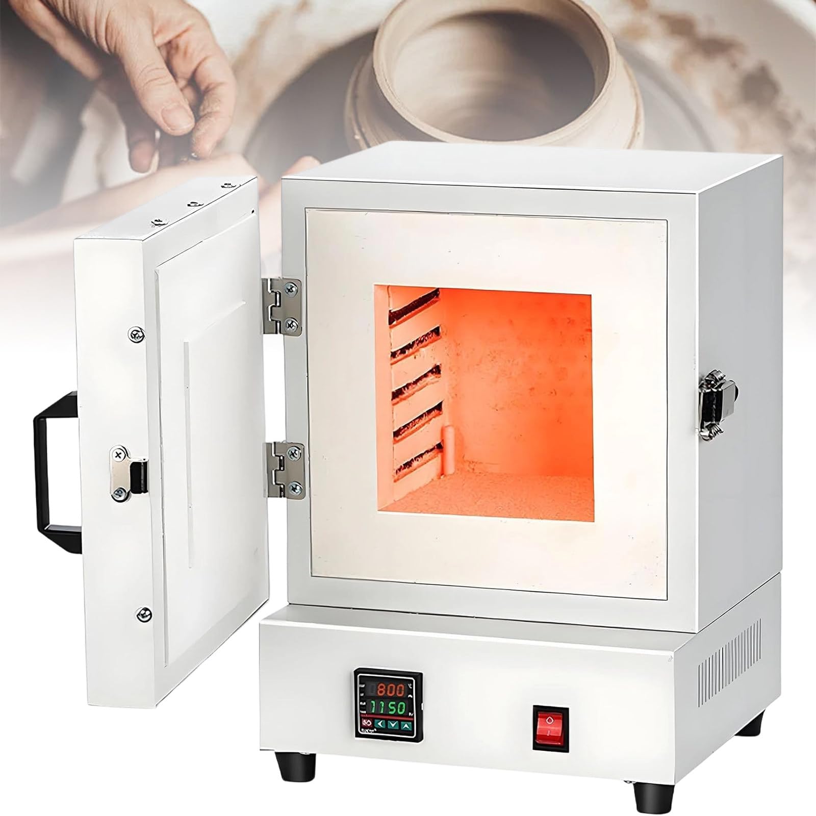 Horno eléctrico de 2000 W de alta temperatura para cerámica y joyería