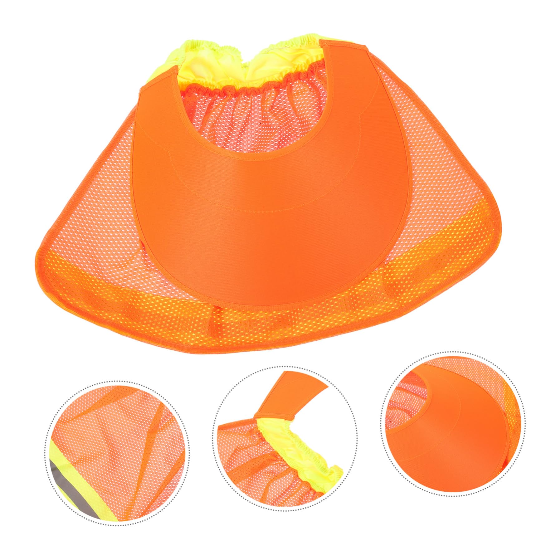 Holibanna Parasol y Casco ala Completa Protector para Naranja de Visera Solar Malla Transpirable Protección contra Quemaduras Jardinería Carpintería