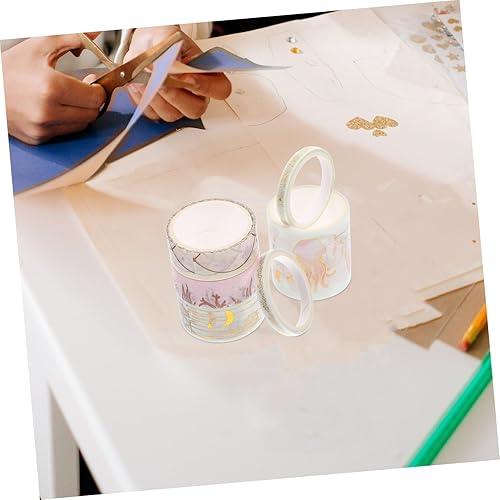 Miniatura 3 de STOBOK 24 rollos de cinta washi de estampado en caliente, cinta decorativa para álbumes de recortes, calcomanías de diario kawaii, álbum de fotos,