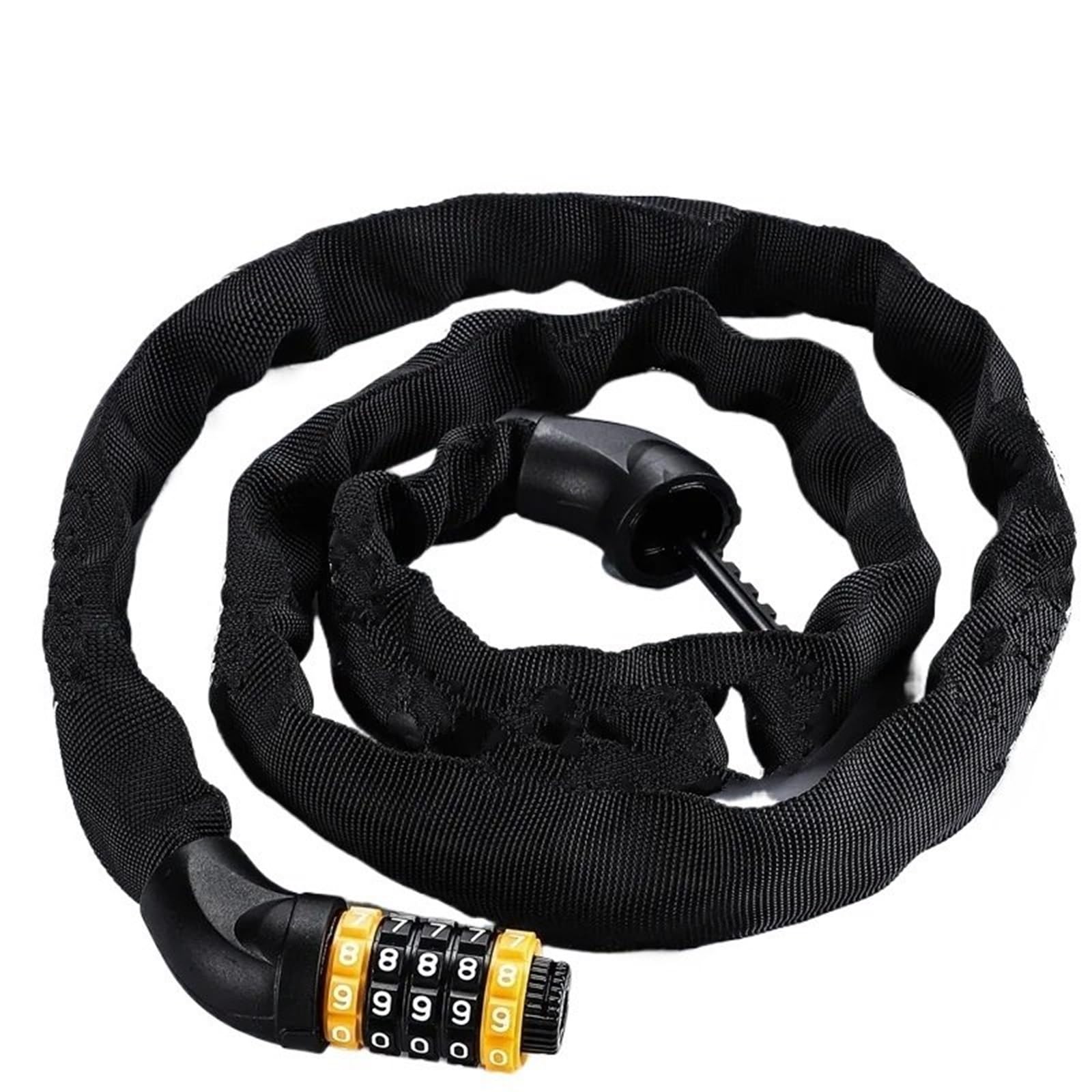 Chain Lock 65-150cm Multi-Length Bike Chain Lock 5 Digit Code Combination Anti-Theft Bicycle Motorcycle Motorcycle Handlebar Lock(150cm)