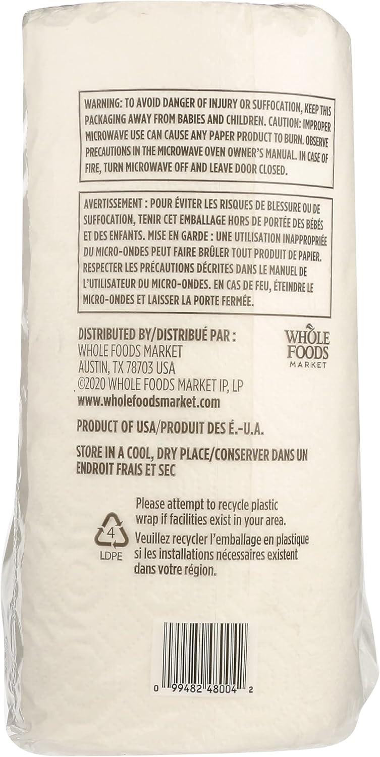 365 by Whole Foods Market, Paper Towels 100% Recycled Jumbo Roll, 135 Count, 3 Pack : Health & Household