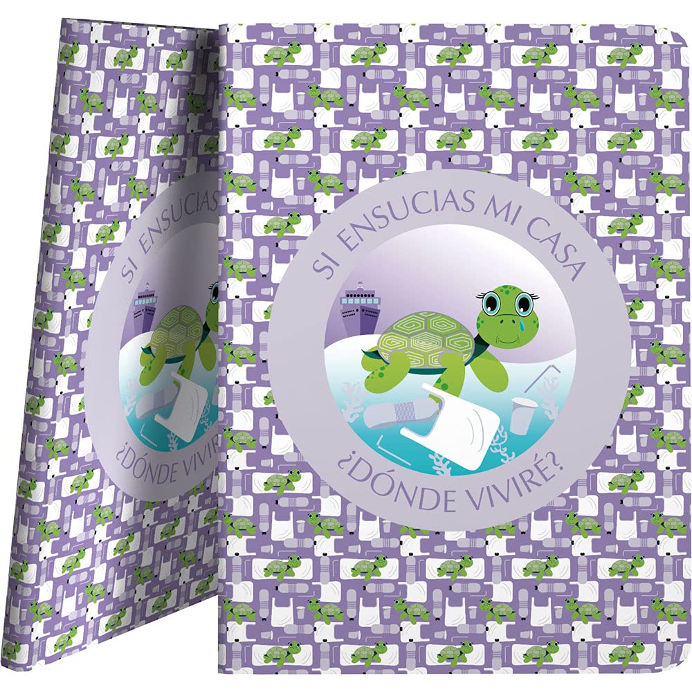 Grafoplás 1332428 Folders with 30 Pockets, A4, Transparent, Polypropylene Covers, Wise Planet Collection, Tortoise Model