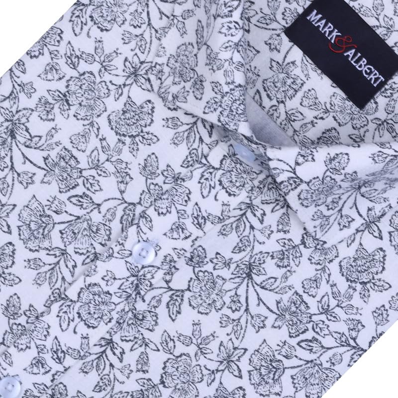 Image of MARK & ALBERT Mens Half Sleeves Printed Shirt