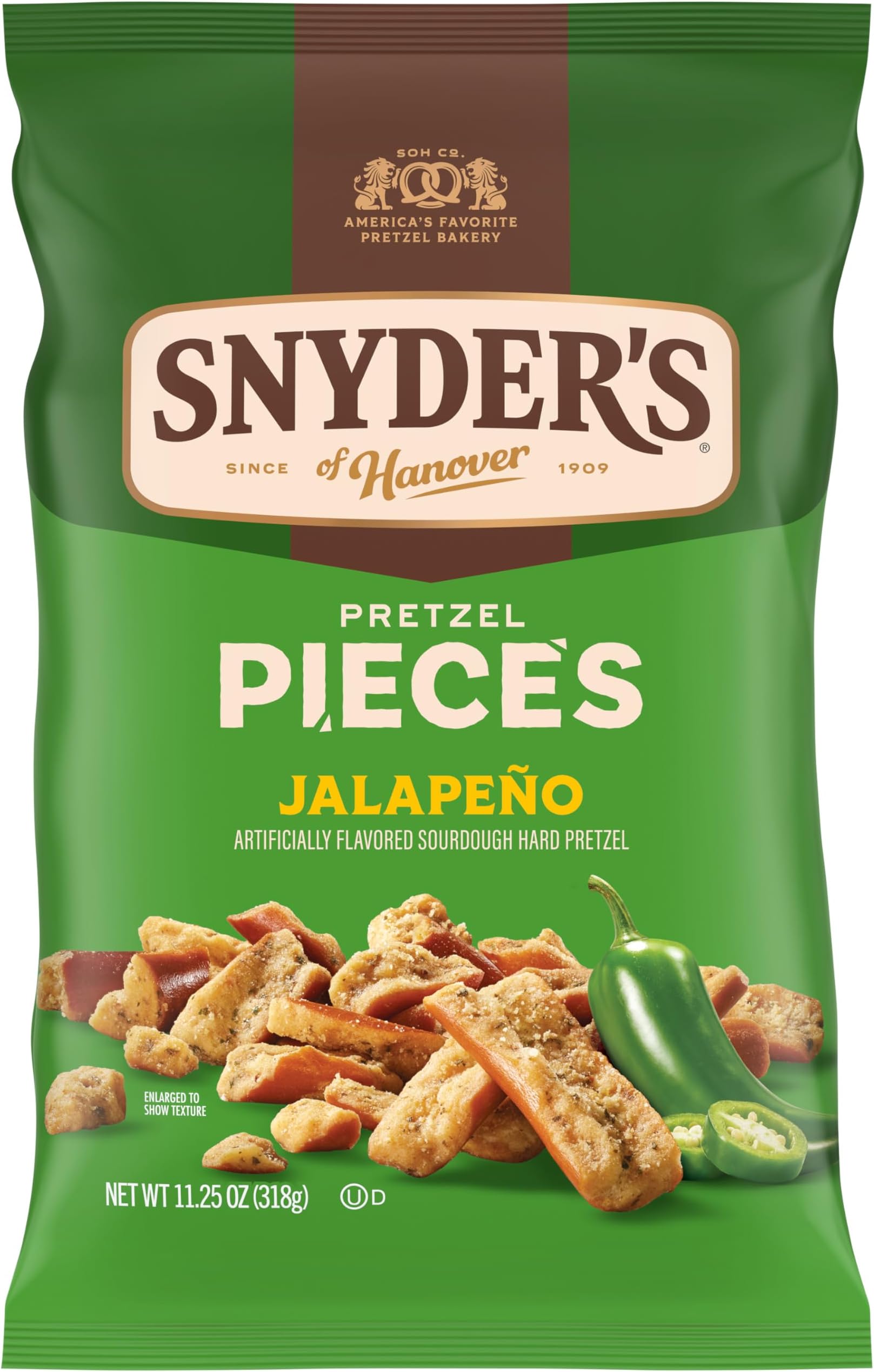 Pretzel Pieces, Jalapeno, 11.25 oz