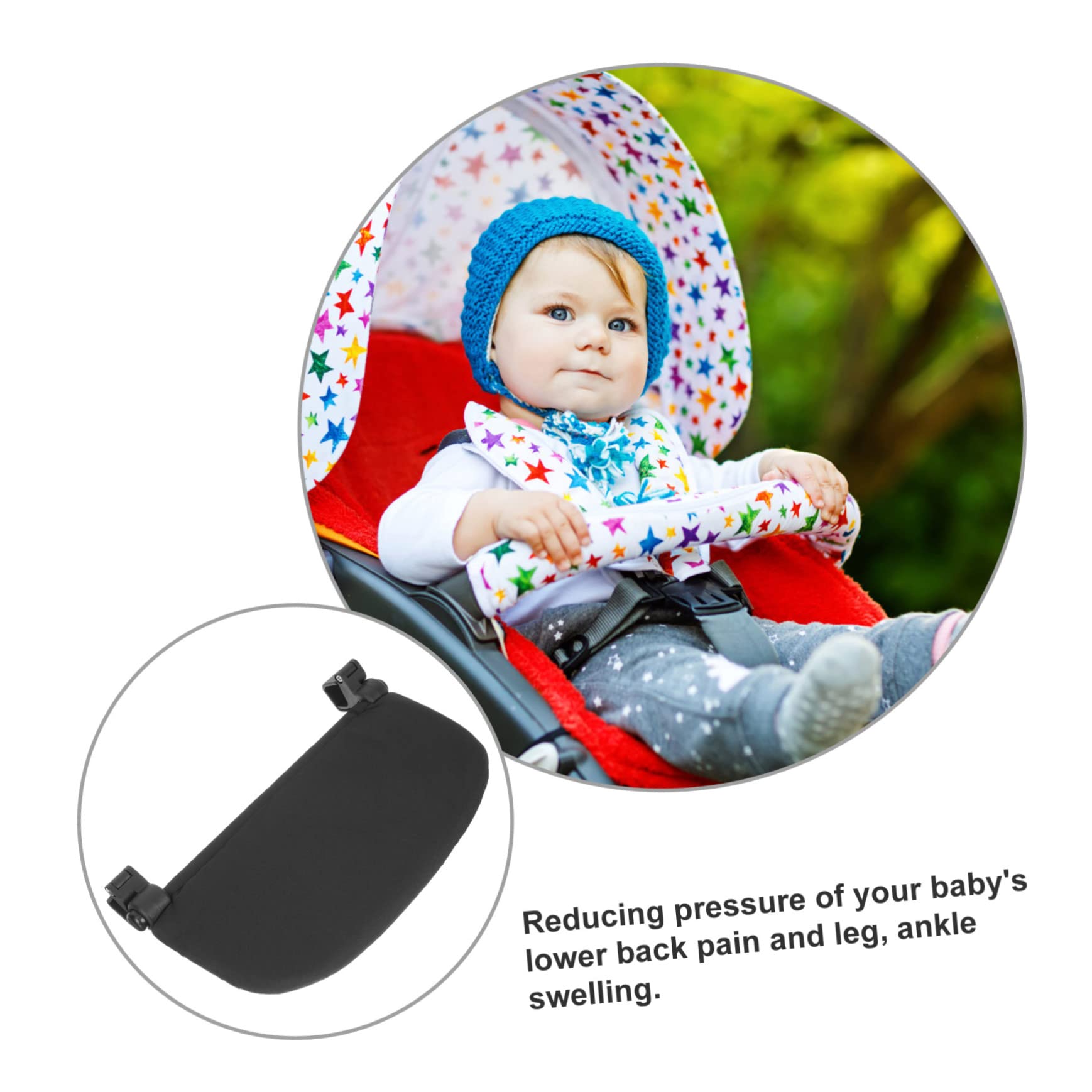 Vaguelly Baby Stroller Foot Pedal Extension Adjustable Footrest Pram Footboard Universal Fit Comfortable Infant Seating Accessory - Image 4