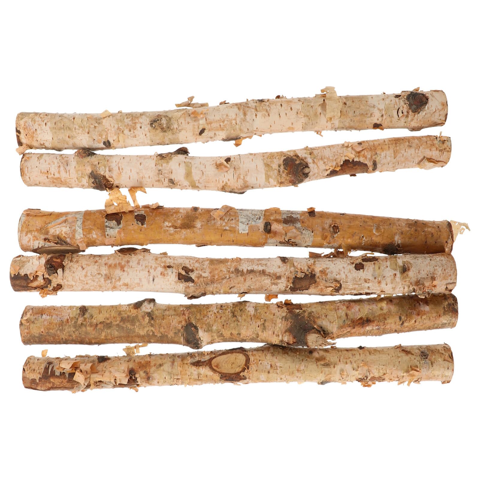 VILLCASE 6pcs Wood Log Sticks, 12‘’ Natural Birch Logs Twigs Craft Sticks Unfinished Wood Crafts Sticks for DIY Crafts Rustic Home Decor School Projects Festival Decoration