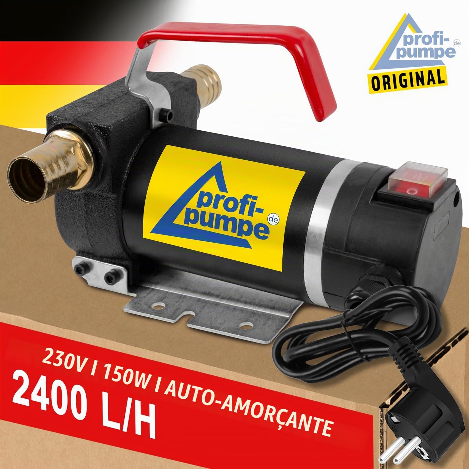 Diesel Star 160 - Pompe Électrique 230V pour Diesel, Mazout, Biodiesel et Huile - Moteur Puissant avec Enroulement en Cuivre et 2 Douilles en Laiton, 40lpm