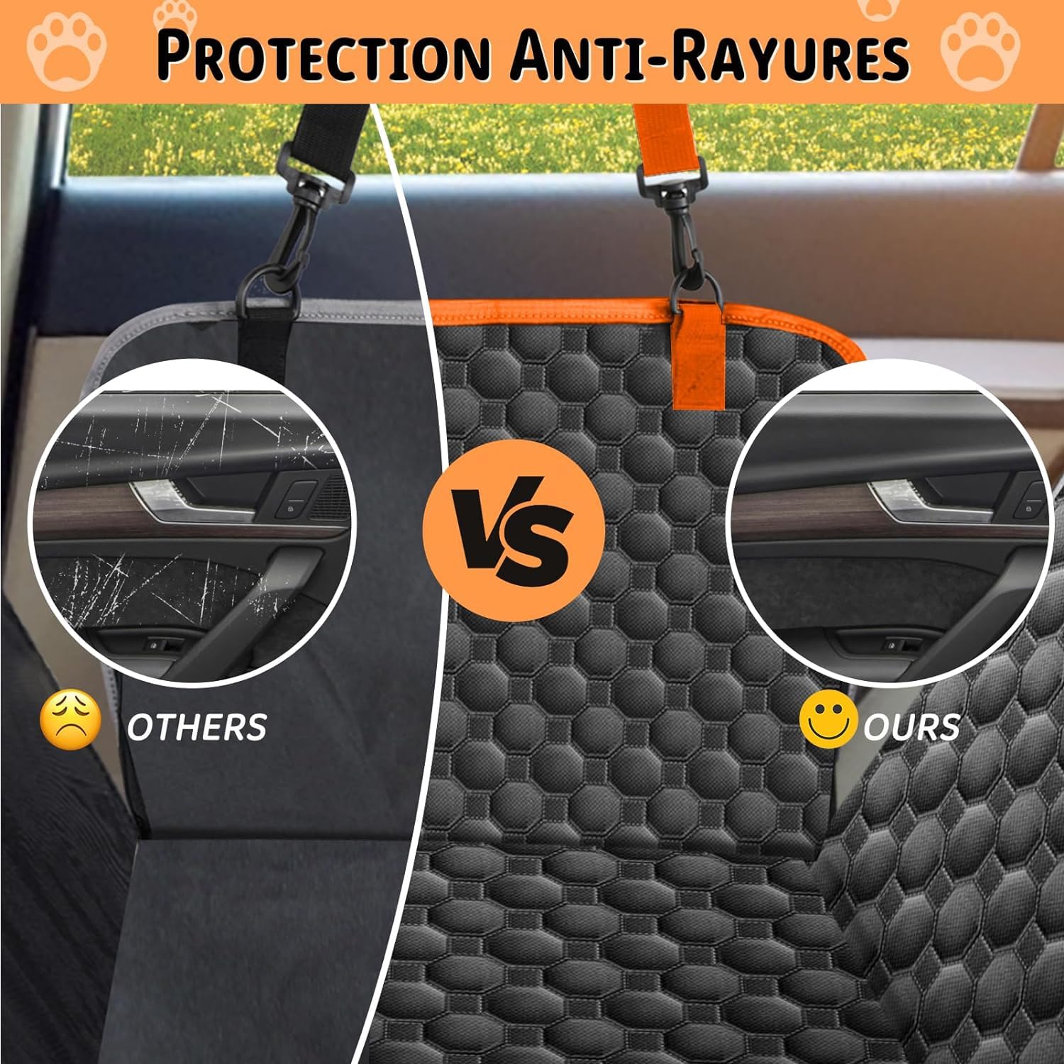 Funda Protectora Para Asiento Trasero Del Coche - Impermeable, Con Ventana Y Bolsillos Para Mascotas