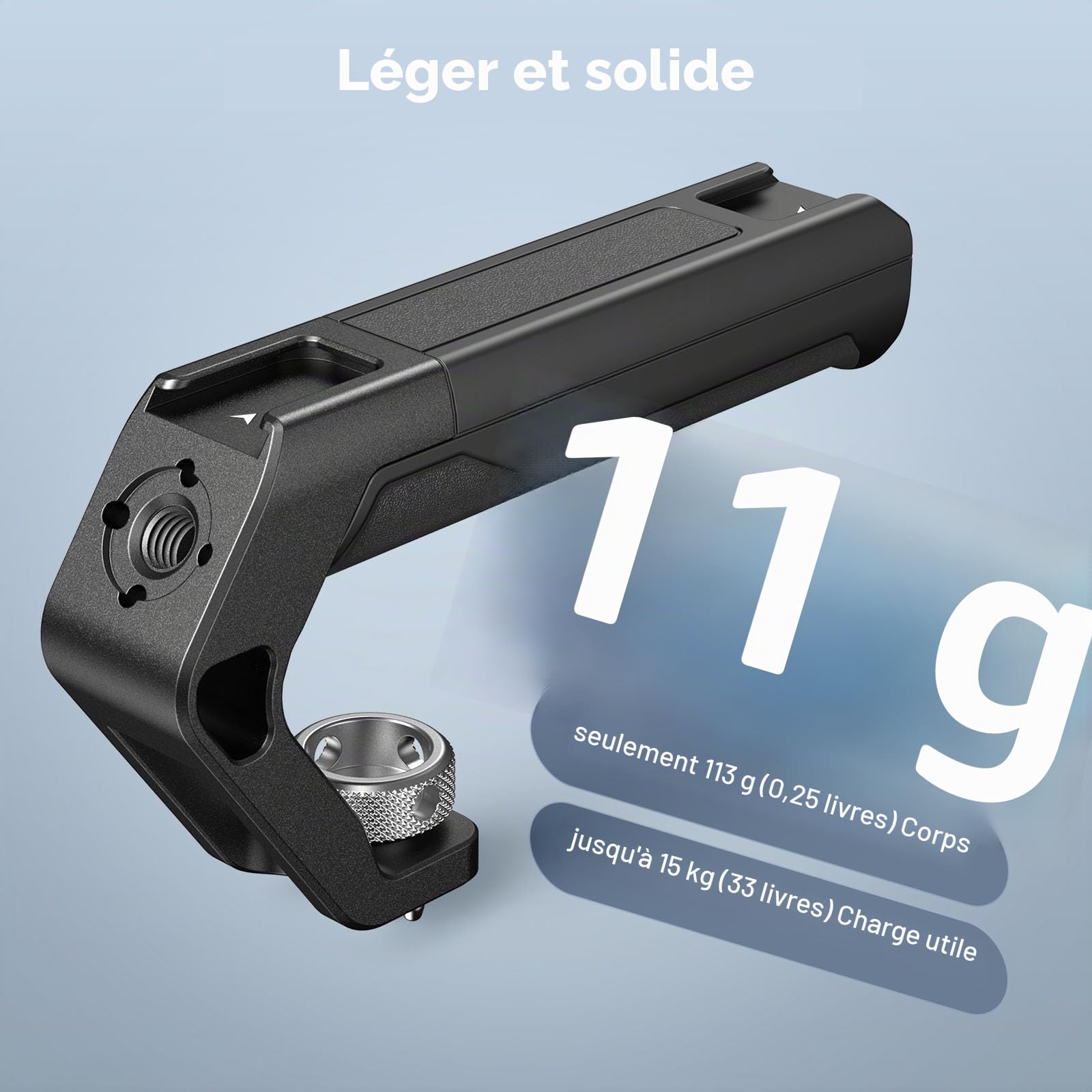 SMALLRIG Poignée Supérieure Légère avec Broches de Positionnement 3/8"-16 pour Arri, Petite Poignée Supérieure pour Appareil Photo, Poignée en Plastique Technique Haute Résistance - 4757