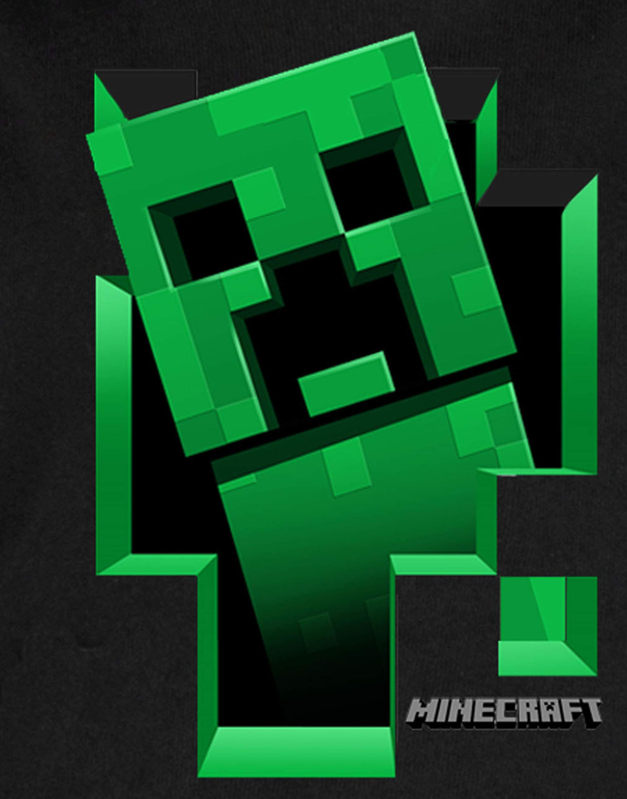 Minecraft Hoodie Boys Kids Gamer Black Creeper Inside Pull à Capuche