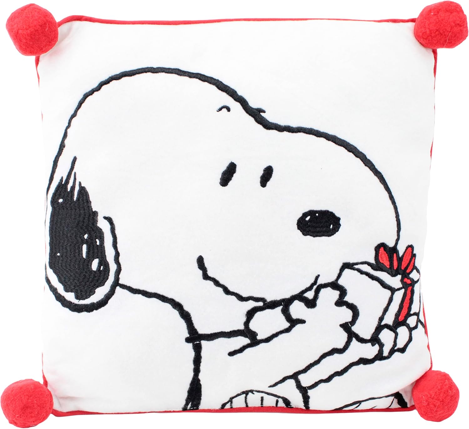 Dan Dee Peanuts | 14" Officially Licensed & Collectible Decorative Pillow | Snoopy, White Snoopy Pillow
