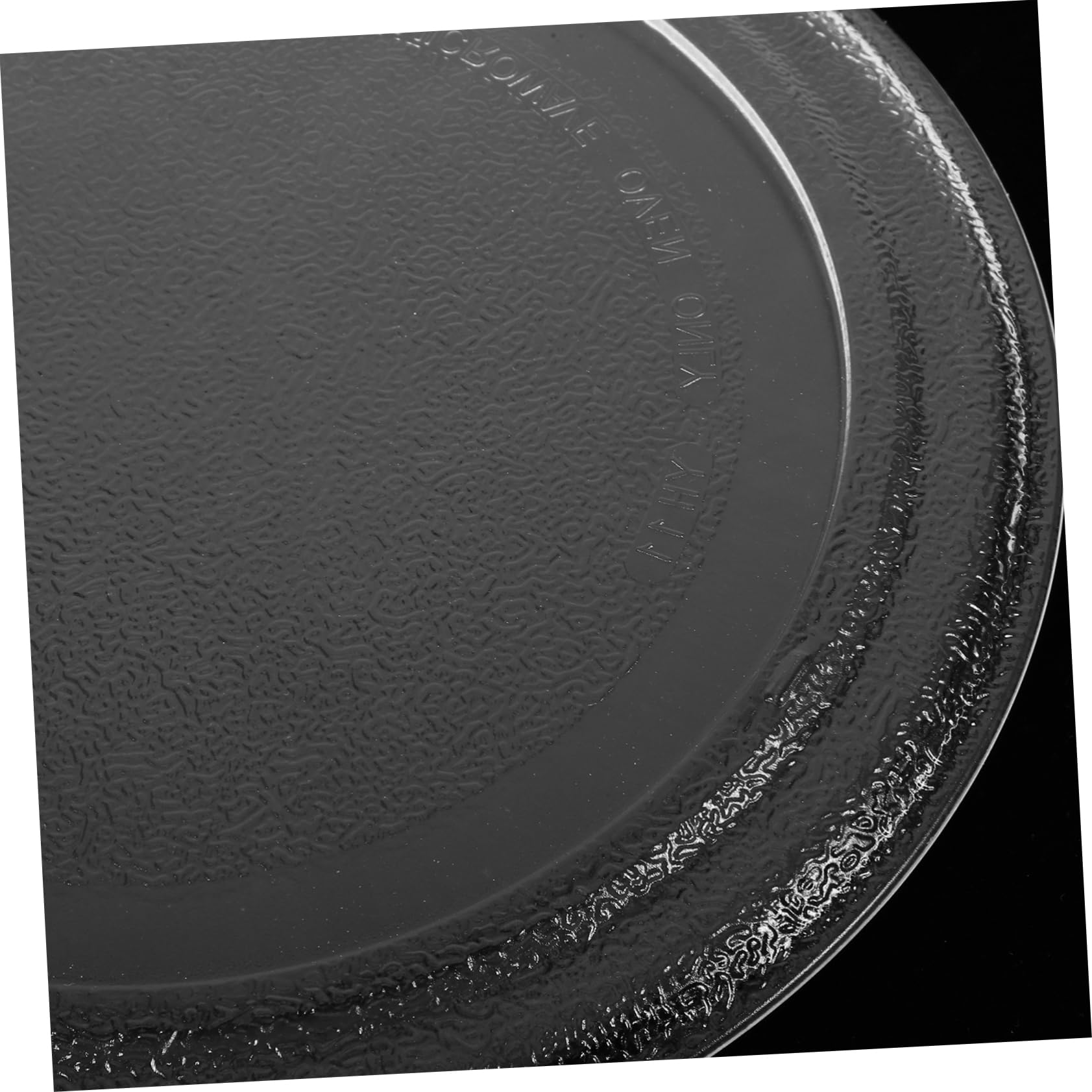 Plato Giratorio para Microondas de Vidrio Blanco, Resistente y Fácil de Limpiar, Diseño Delicado y Tamaño 25.5 Cm para Uso en Horno Microondas