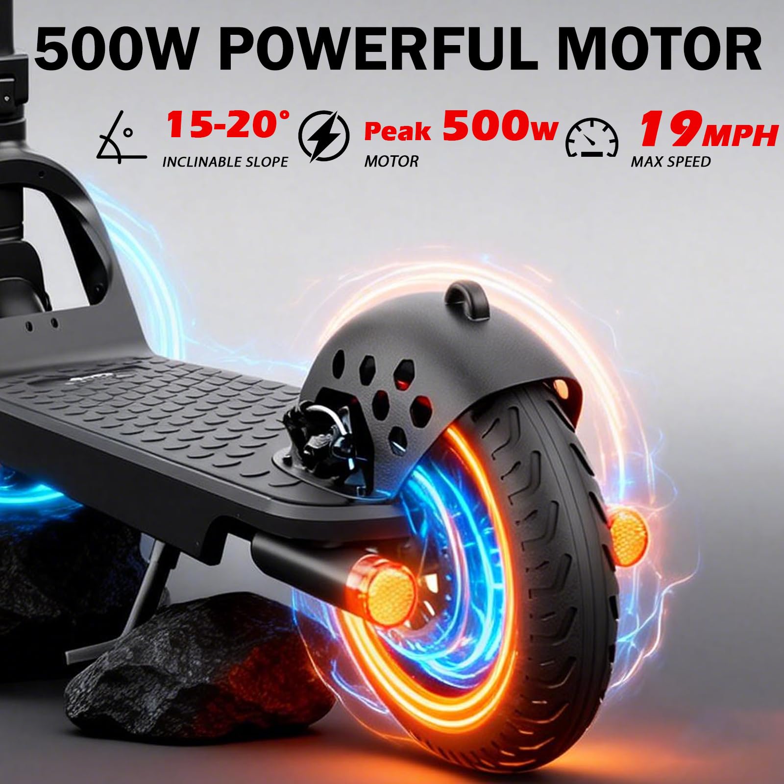 UrbanFish Electric Scooter for Adult 350W 500W 8 5 Tires 21 Miles Range 16 19 Mph Folding E-Scooter — view 7